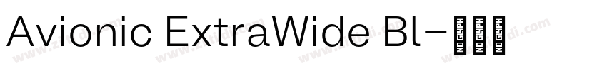 Avionic ExtraWide Bl字体转换